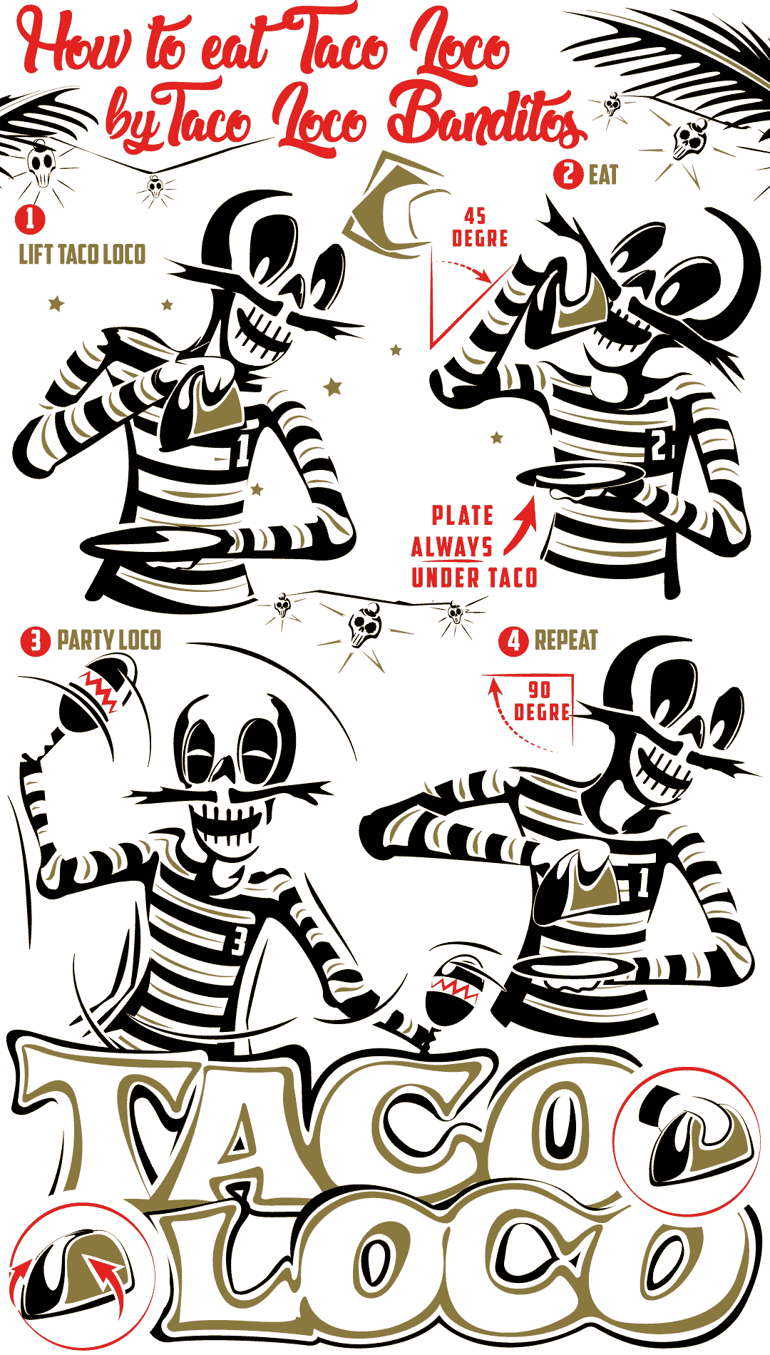 logo taco skeletons happy taco 